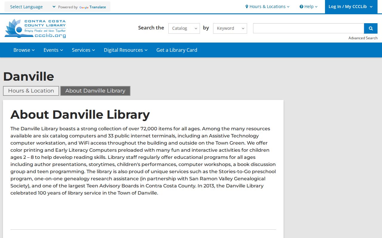 Danville residents directory library genealogy assistance