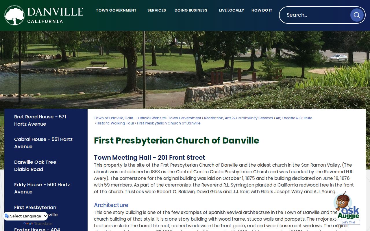 Danville residents directory Town public-records request information
