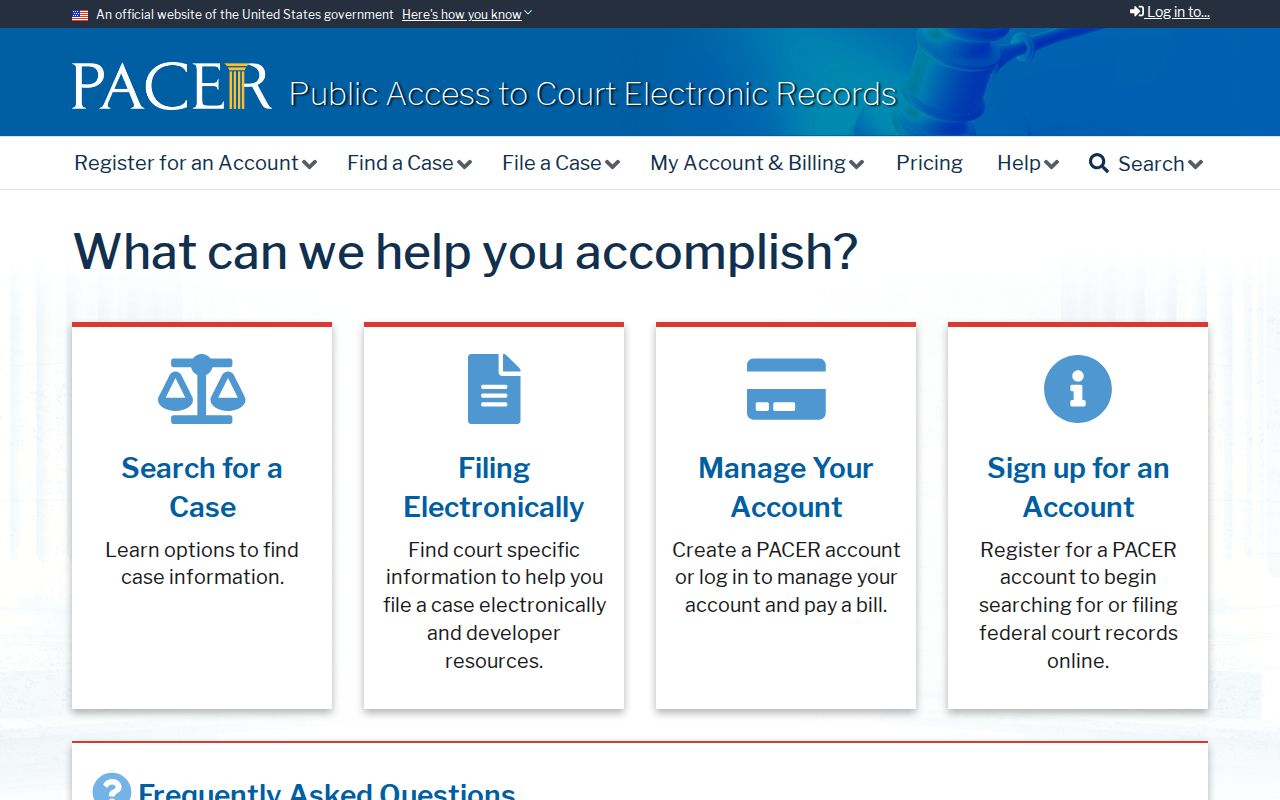 Danville resident lookup PACER federal court records